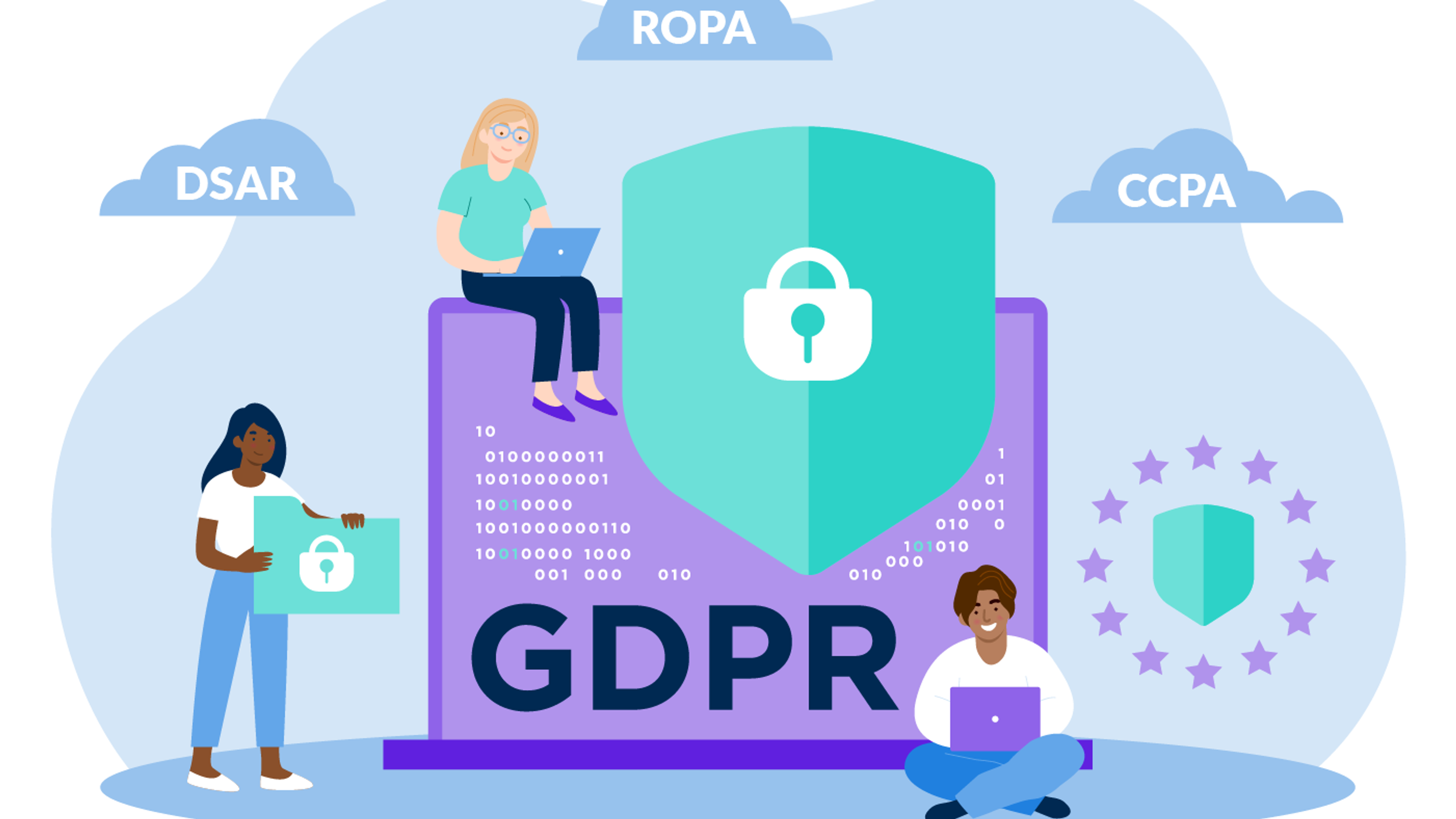 People caring about GDPR compliance law